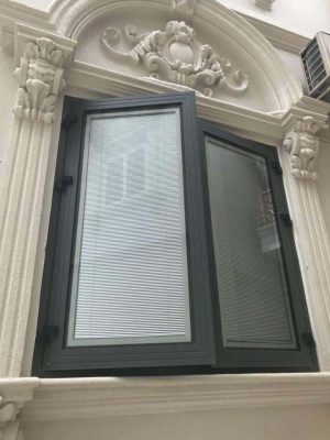 Mẫu thiết kế, thi công cửa sổ rèm trong kính hộp cao cấp Ms: 03