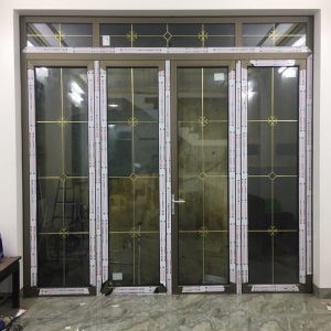 Mẫu thiết kế, thi công cửa kính hộp hoa đồng cao cấp Ms: 08