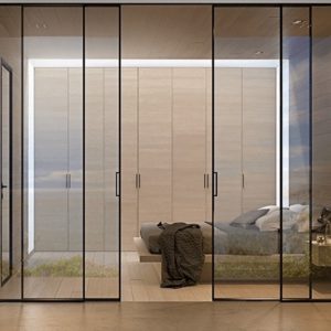 Mẫu 02: Mẫu cửa nhôm hệ slim đẹp - hiện đại tại Hà Nội