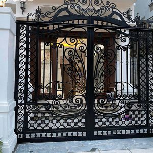 cổng sắt mỹ thuật 2 cánh đẹp