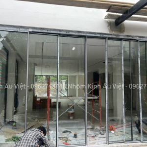 cửa nhôm hệ slim trượt quay 4 và 6 cánh giá rẻ