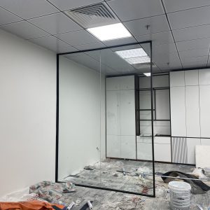 vách nhôm hệ slim đẹp