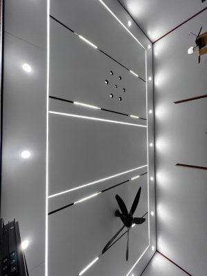 Trần nhôm tấm tổ ong bo cong tại đường Bà Triệu Hà Nội