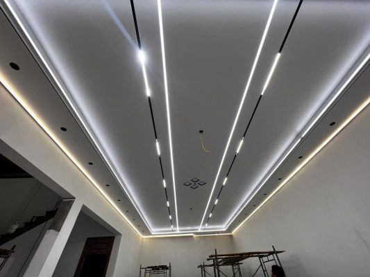 Thi công trần nhôm tổ ong giật cấp bo tròn tại Hà Nội