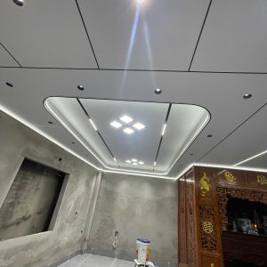 Trần nhôm tấm tổ ong khổ lớn 1220x2440mm thi công thực tế tại Hà Nội