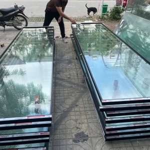 Cửa Slim 2 cánh kính cường lực