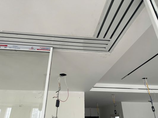 Lắp Đặt Ray Âm Trần Cho Cửa Slim Cover Kính Cường Lực